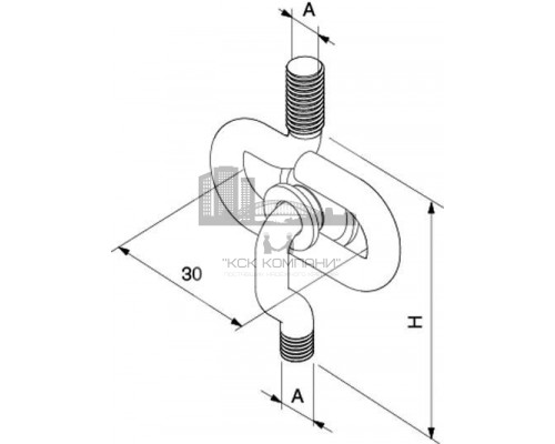 SB M8 Подвижной подвес Fischer для трубопроводов